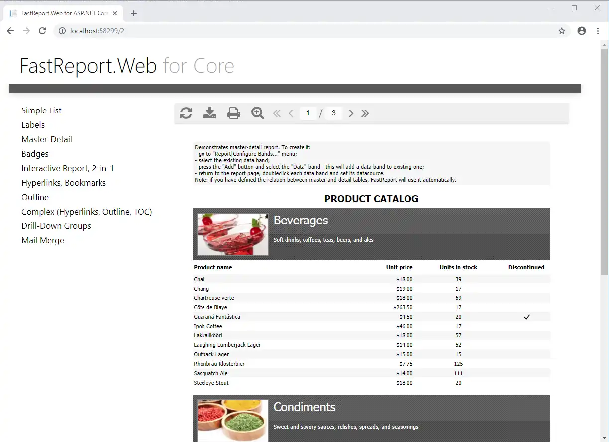 Download web tool or web app FastReport Open Source