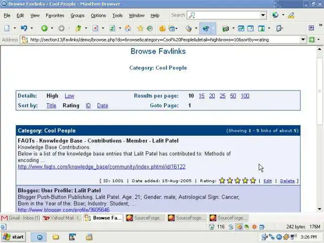 Download web tool or web app FavLinks Favorites Manager