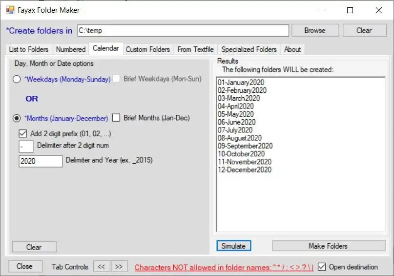 Download web tool or web app Fayax Folder Maker