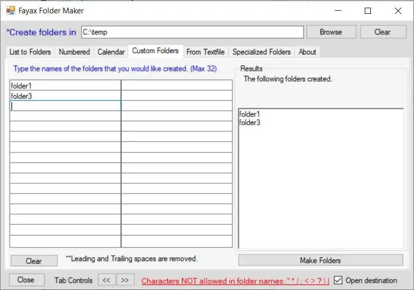 Download web tool or web app Fayax Folder Maker