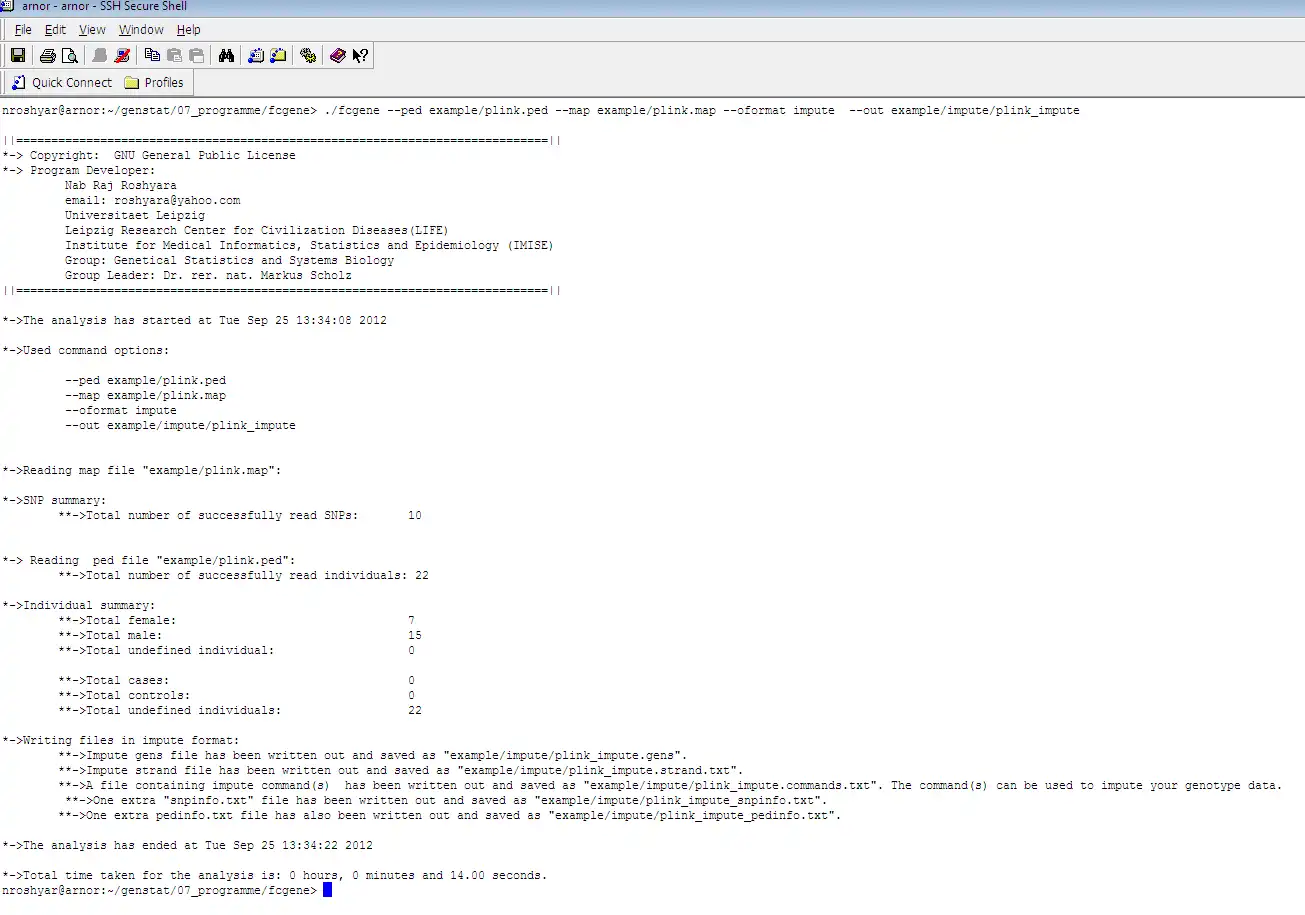 Download web tool or web app fcGENE: Genotype  format converter  to run in Windows online over Linux online