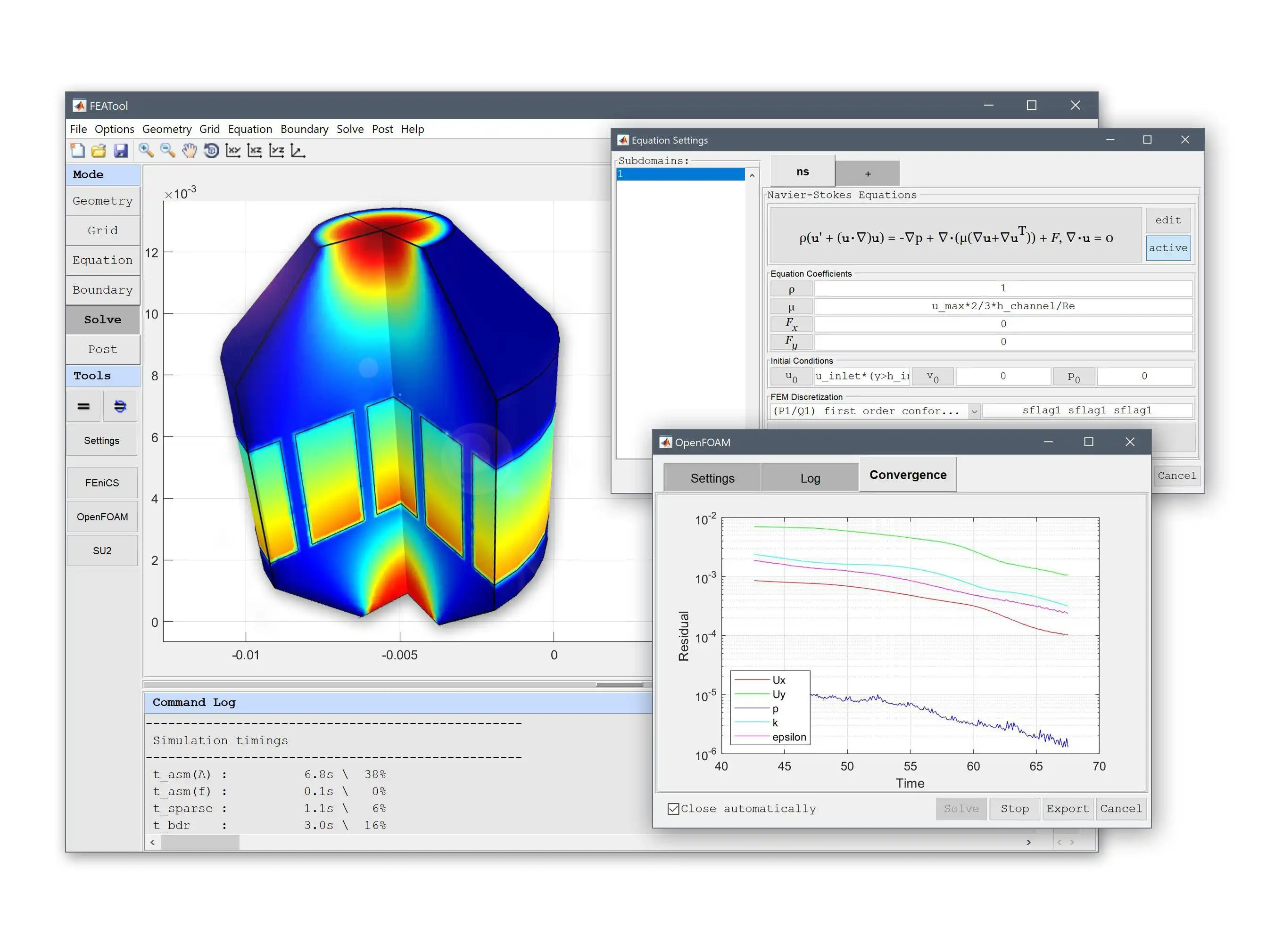 FEATool Мультифизика MATLAB FEM Toolbox