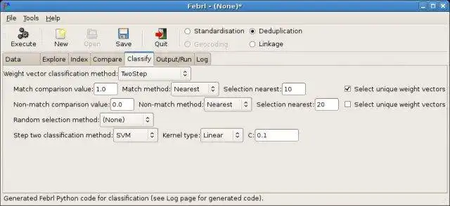 Download web tool or web app Febrl to run in Windows online over Linux online