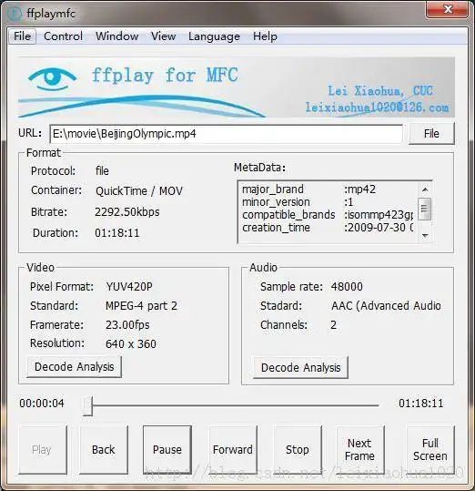 Download web tool or web app ffplay for MFC