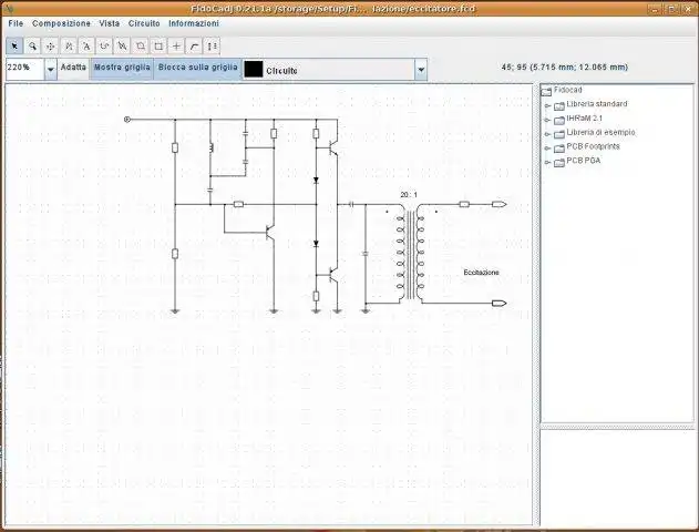 Download web tool or web app FidoCadJ to run in Linux online