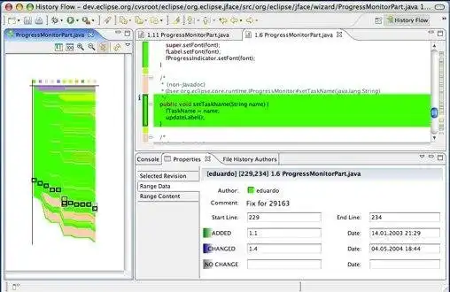 Download web tool or web app File History Flow Visualization