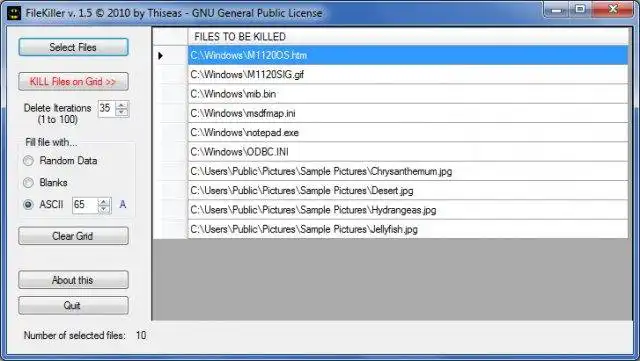 Download web tool or web app FileKiller