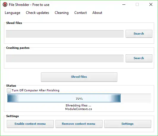 Download web tool or web app File Shredder