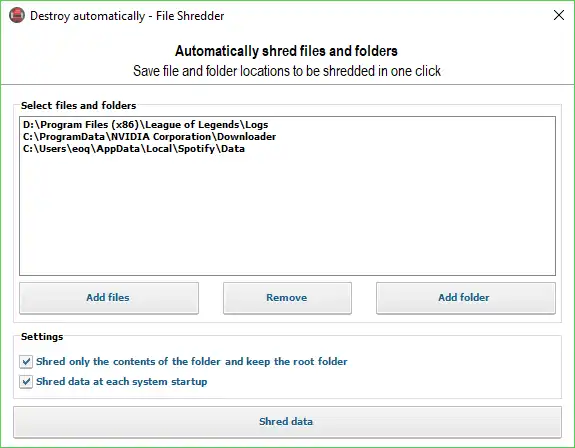 Download web tool or web app File Shredder