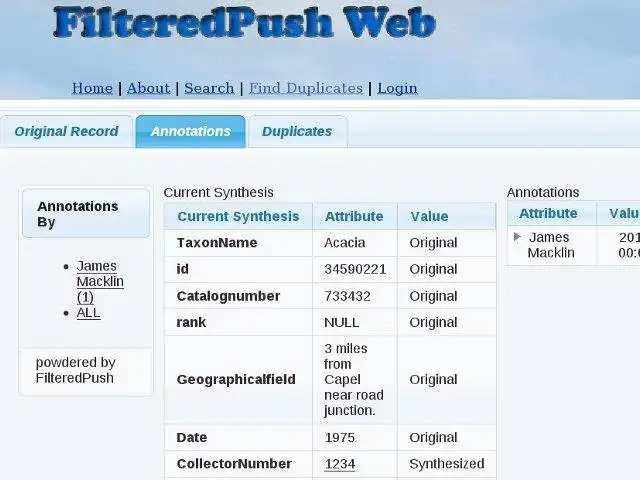 Download web tool or web app FilteredPush to run in Windows online over Linux online