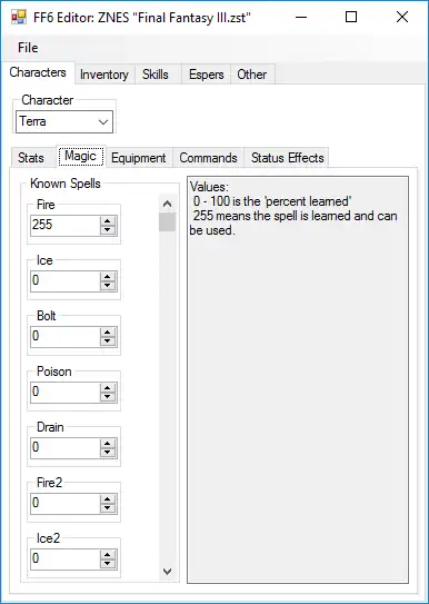 Download webtool of webapp Final Fantasy 6 Editor opslaan