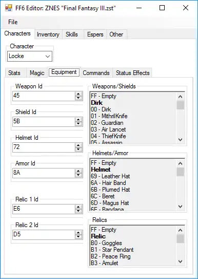 Download webtool of webapp Final Fantasy 6 Editor opslaan