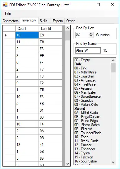 Download webtool of webapp Final Fantasy 6 Editor opslaan