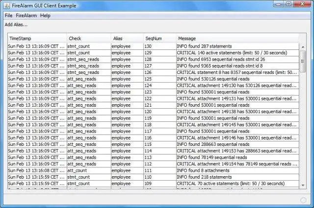 Download web tool or web app FireAlarm - monitoring for Firebird