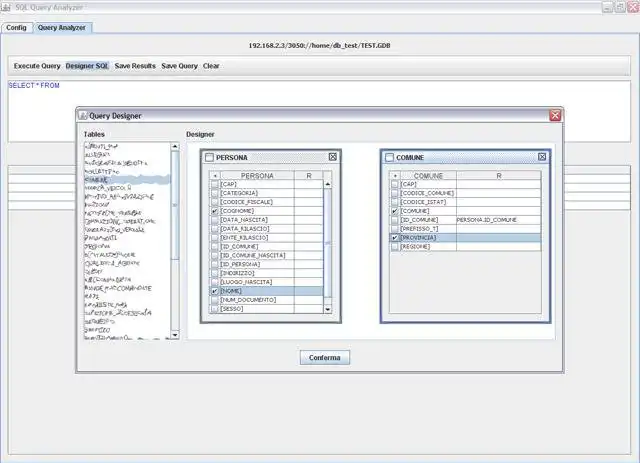 Download web tool or web app Firebird SQL Query Designer