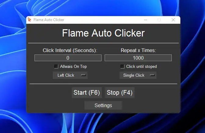 Download web tool or web app Flame Auto Clicker