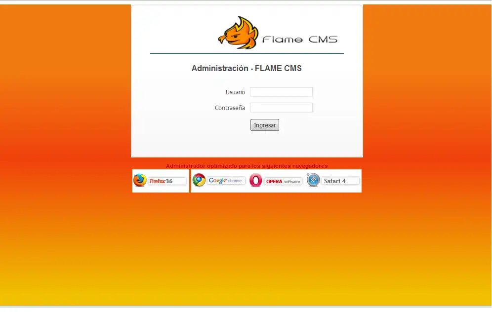 Download web tool or web app Flame Cms Project