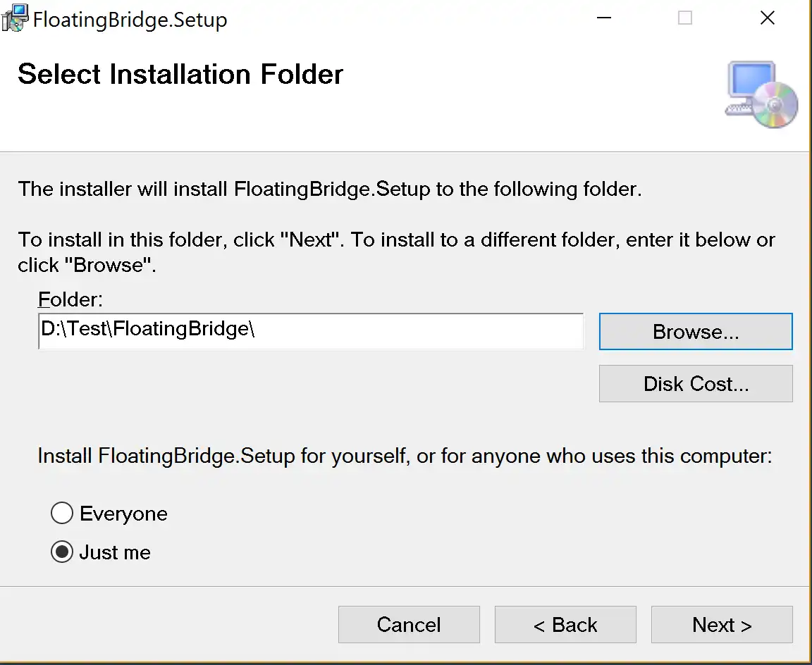 Download web tool or web app FloatingBridge