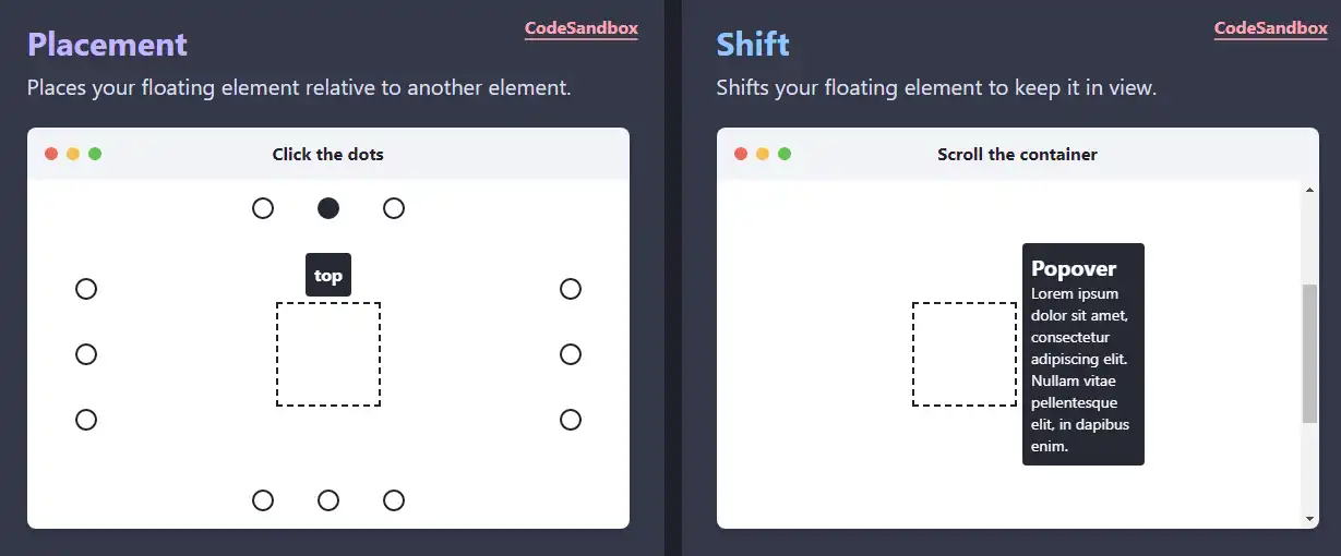 Download web tool or web app Floating UI