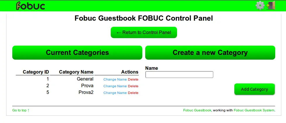 Download web tool or web app Fobuc Guestbook