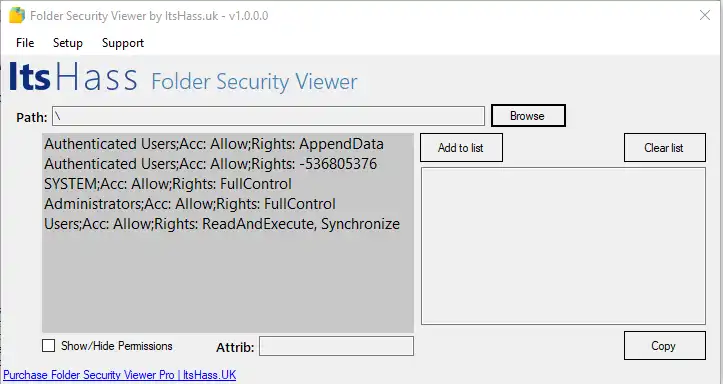 Download web tool or web app Folder Security Viewer