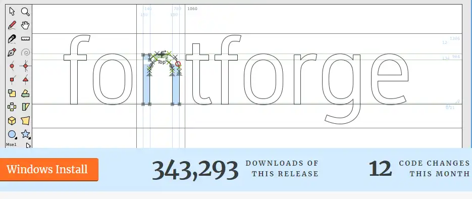 قم بتنزيل أداة الويب أو تطبيق الويب FontForge