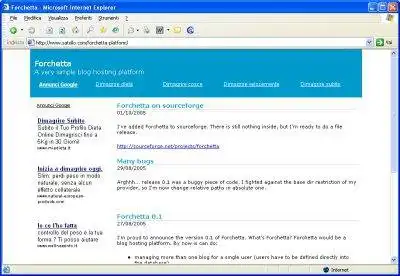 Download web tool or web app Forchetta Blog Hosting Platform