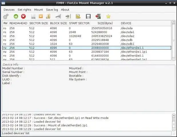 Download web tool or web app Forlex Mount Manager