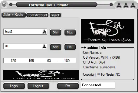 Download web tool or web app ForNesiaTool Launcher