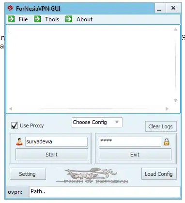 Download web tool or web app ForNesiaVPN GUI