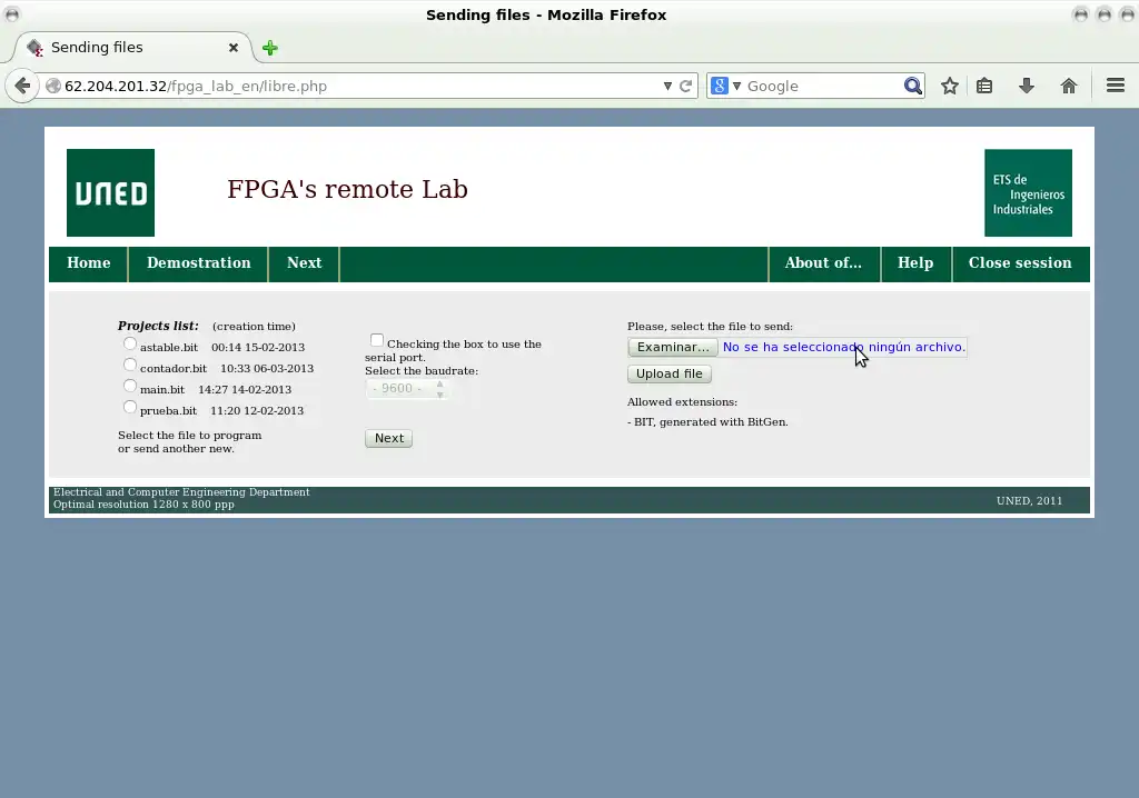 Download web tool or web app FPGA remote lab to run in Linux online