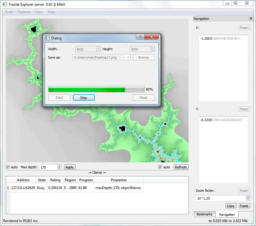 Download web tool or web app Fractal explorer