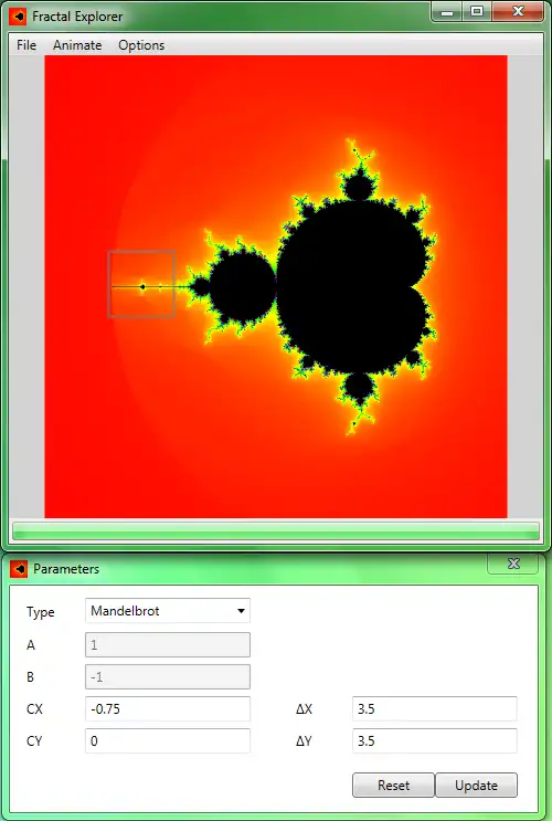 Download web tool or web app Fractal Zoom Explorer to run in Windows online over Linux online