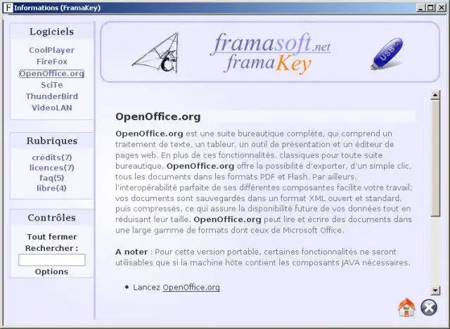 Download web tool or web app Framakey