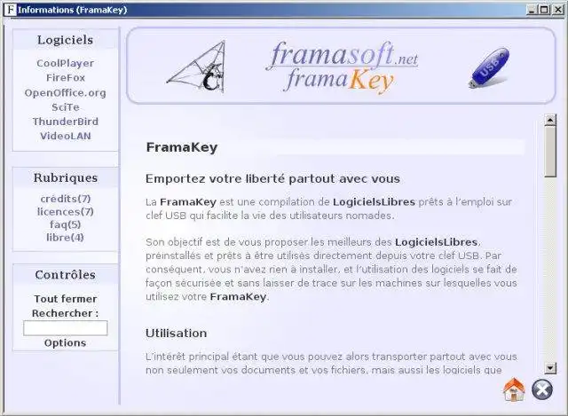 Download web tool or web app Framakey