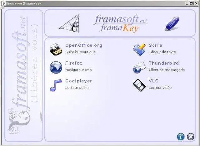 Download web tool or web app Framakey