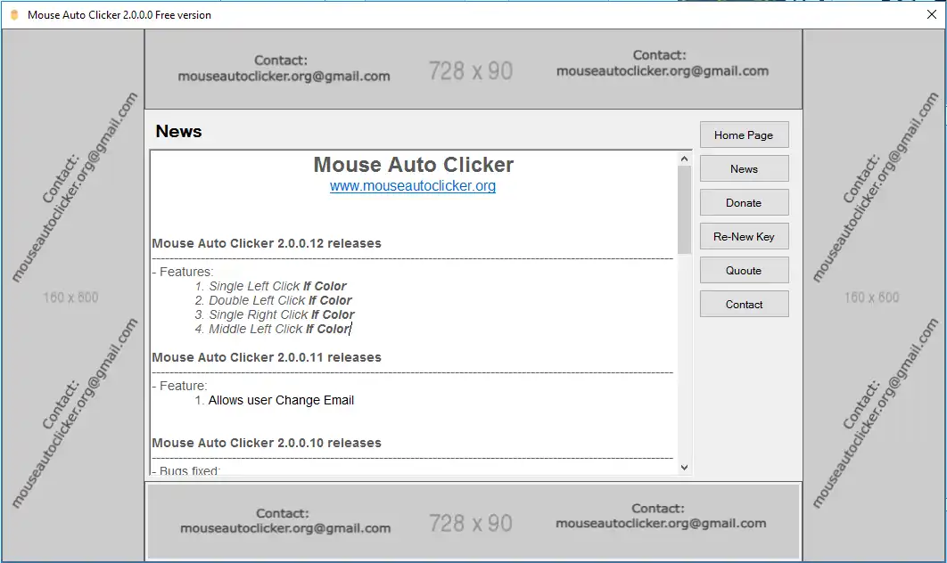 Download web tool or web app Free Auto Clicker