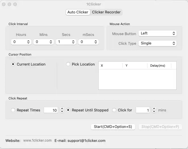 Download web tool or web app Free Mac Auto Clicker