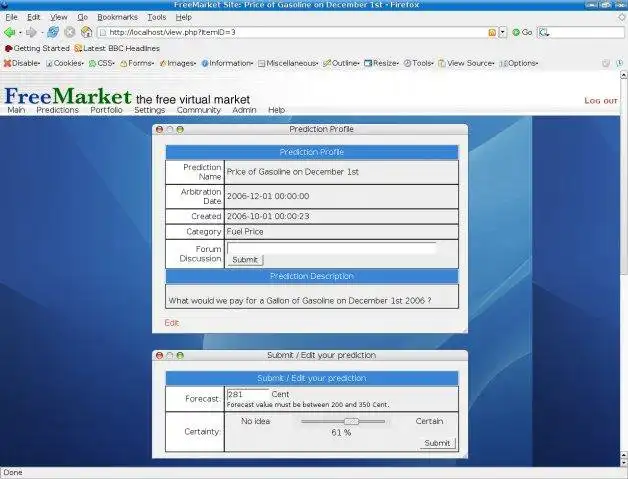 Download web tool or web app FreeMarket to run in Windows online over Linux online