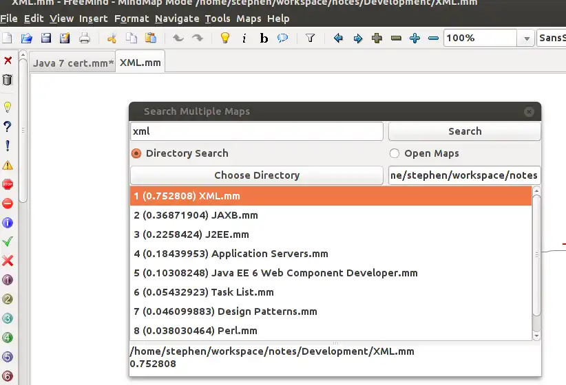 Download web tool or web app Freemind Search Plugin to run in Linux online