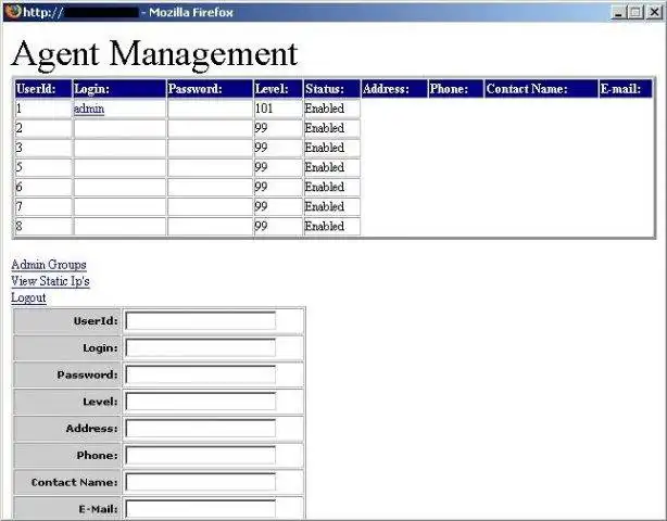 Download web tool or web app Freeradius administration package