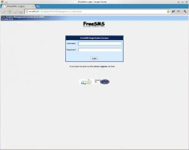 Download web tool or web app FreeSMS (Free Student Management System)