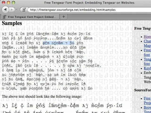 Download web tool or web app Free Tengwar Font Project