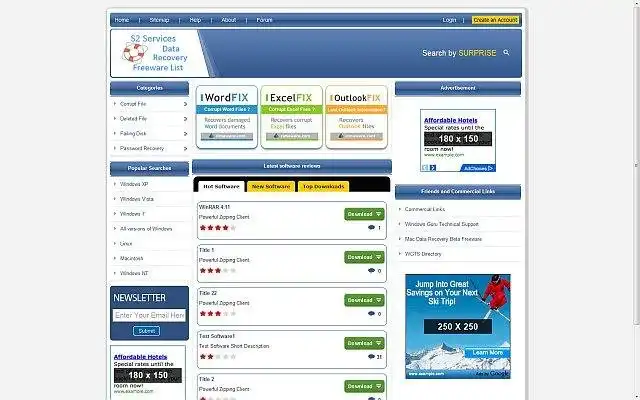 Download web tool or web app Freeware Directory Script