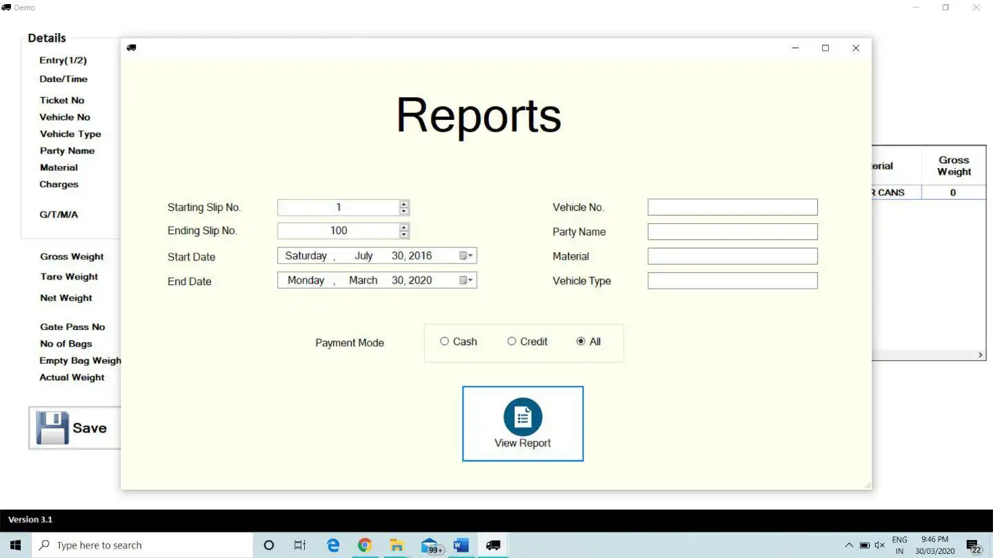 Download web tool or web app Free Weighbridge Software (Computerized) to run in Windows online over Linux online