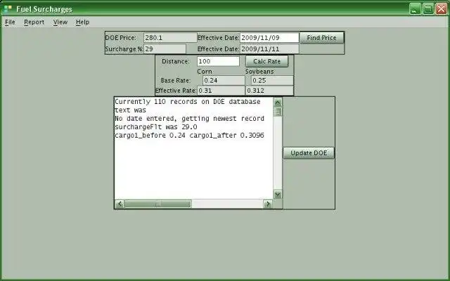 Download web tool or web app FuelSurcharge