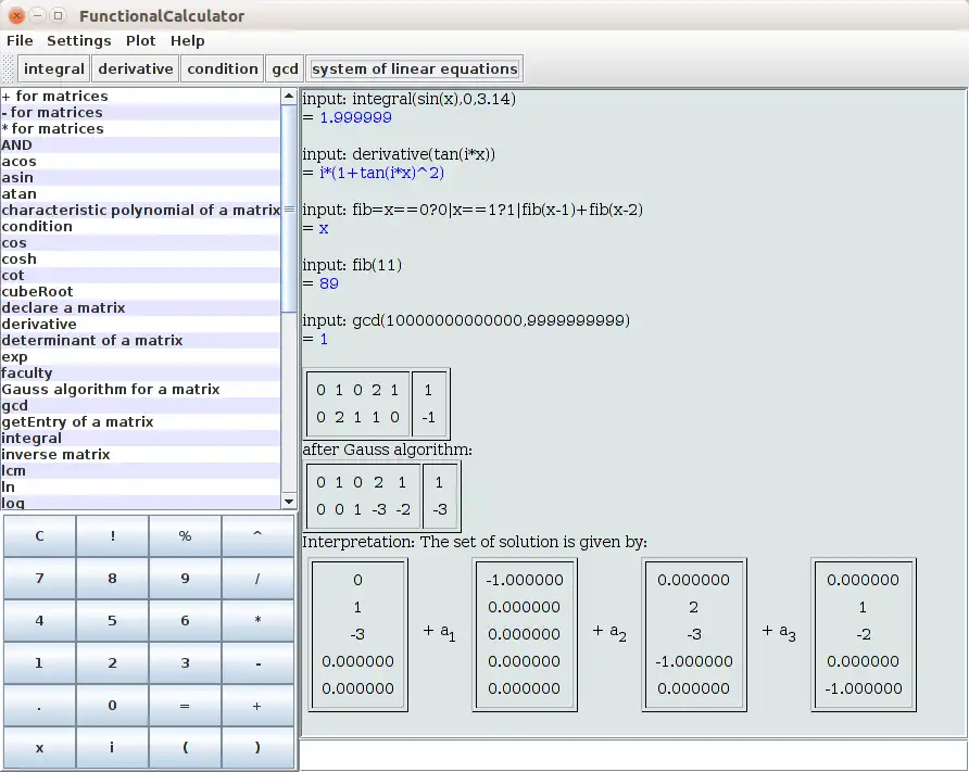 Download web tool or web app FunctionalCalculator to run in Linux online