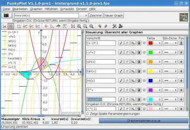 Download web tool or web app FunkyPlot - Math. Function Plotting to run in Linux online