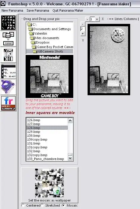 Download web tool or web app Funtoshop for Game Boy Camera