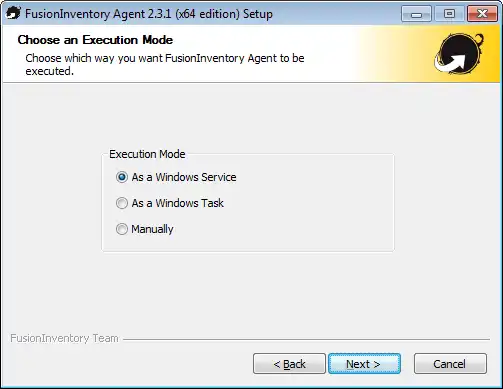 Download web tool or web app FusionInventory Agent Windows Installer